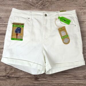 WAX Jean White High Rise Push‎ Up Shorts, Stretchy - Size 2XL NEW